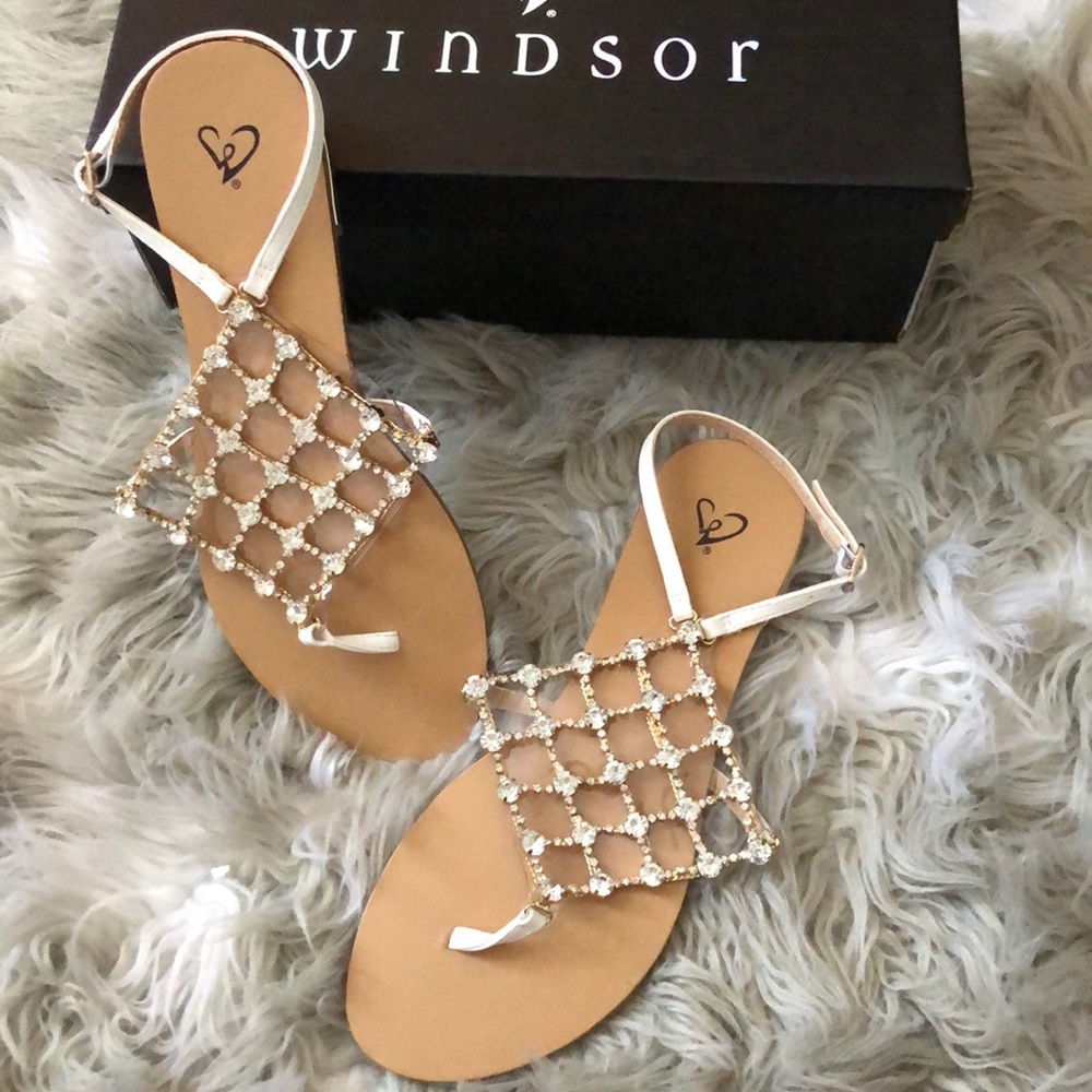 Windsor Diamond Sandals (size 8)